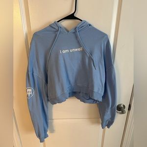 CALL HER DADDY- “I am unwell” cropped sweatshirt. SIZE LARGE.